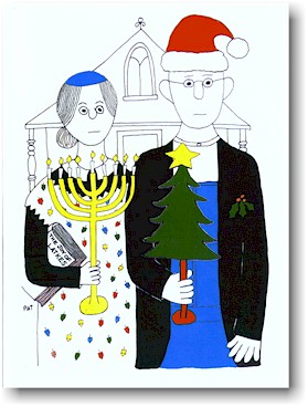 Paper People Holiday Cards - American Gothic Opposite (IF06702)