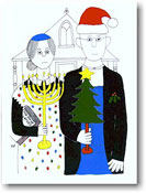 Paper People Holiday Cards - American Gothic Opposite (IF06702)