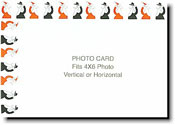 Paper People Holiday Cards - Santa & Rabbi Tipping Hats (PHOTO CARD - IF04437)
