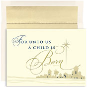 Masterpiece Studios - Pre-Printed Holiday Cards (For Unto Us City  - Holiday Collection) (115333)