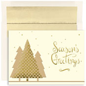 Masterpiece Studios - Pre-Printed Holiday Cards (Checkered Evergreens - Holiday Collection) (20103251)