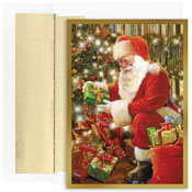 Masterpiece Studios - Pre-Printed Holiday Cards (Delivering Gifts Santa - Holiday Collection) (20103318)