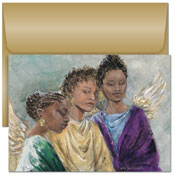 Masterpiece Studios - Pre-Printed Holiday Cards (Three Heavenly Angels - Holiday Collection) (77950)