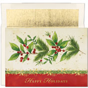 Masterpiece Studios - Pre-Printed Holiday Cards (Antique Holly - Holiday Collection) (798100)