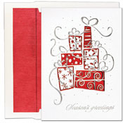 Masterpiece Studios - Pre-Printed Holiday Cards (Silver And Red Gifts - Holiday Collection) (802100)