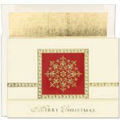Masterpiece Studios - Pre-Printed Holiday Cards (Ornate Gold Snowflake Flourish - Holiday Collection) (803300)