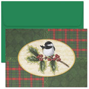 Masterpiece Studios - Pre-Printed Holiday Cards (Bird On Holly - Hollyville) (807300)