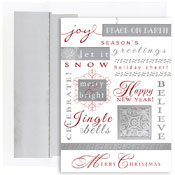 Masterpiece Studios - Pre-Printed Holiday Cards (Festive Words - Holiday Collection) (811800)