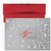 Masterpiece Studios - Pre-Printed Holiday Cards (Shimmering Holly & Berries - Holiday Collection) (812700)