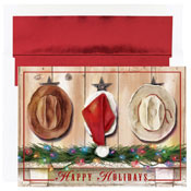 Masterpiece Studios - Pre-Printed Holiday Cards (Western Hats In A Row - Warmest Wishes) (814700)