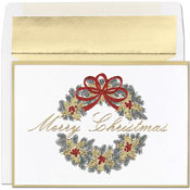 Masterpiece Studios - Pre-Printed Holiday Cards (Merry Christmas Wreath - Holiday Collection) (83380)