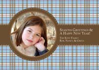 Noteworthy Collections - Digital Holiday Photo Cards (Brown and Blue Plaid) (DG-178)