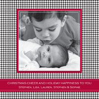 Noteworthy Collections - Digital Holiday Photo Cards (Crimson on Houndstooth) (DG-188)