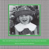Noteworthy Collections - Digital Holiday Photo Cards (Green on Houndstooth) (DG-189)
