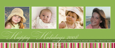 Noteworthy Collections - Digital Holiday Photo Cards (Candy Stripe 4 Photos) (DG-268)