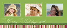 Noteworthy Collections - Digital Holiday Photo Cards (Candy Stripe 3 Photos) (DG-269)