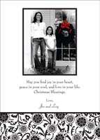 Noteworthy Collections - Digital Holiday Photo Cards (Floral Silhouette Black) (DGW-118-V)