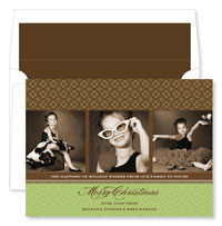 Noteworthy Collections - Digital Holiday Photo Cards (Formal Triad Green) (DG-503)