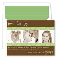 Noteworthy Collections - Digital Holiday Photo Cards (Holiday Dot Green) (DG-506)
