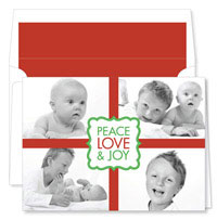 Noteworthy Collections - Digital Holiday Photo Cards (Book Plate Quad Red & Green) (DPF-550)