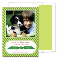 Noteworthy Collections - Digital Holiday Photo Cards (Candy Cane Stripe Green) (DG-1685R)