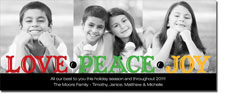 Noteworthy Collections - Digital Holiday Photo Cards (Colorful Love Peace Joy) (DG-573)