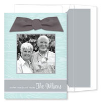 Noteworthy Collections - Digital Holiday Photo Cards (Faux Bois with Ribbon) (DG-627R)