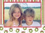 Noteworthy Collections - Holiday Photo Cards (Wreaths & Stripes) (NWPE204)