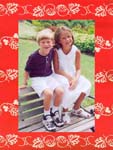 Noteworthy Collections - Holiday Photo Cards (Red Batik) (NWPH2608)
