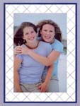 Noteworthy Collections - Holiday Photo Cards (Blue on Blue Hatch) (NWPH2610)