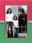 Noteworthy Collections - Holiday Photo Cards (Red on Green Medallions) (NWPH2785)