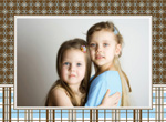 Noteworthy Collections - Holiday Photo Cards (Brown & Blue Plaid) (PW2777)