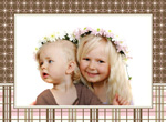Noteworthy Collections - Holiday Photo Cards (Pink & Brown Plaid) (PW2778)