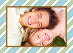 Noteworthy Collections - Holiday Photo Cards (Blue-Green Tie Stripe) (PW2783)