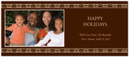 Digital Holiday Photo Cards (Floral Stripe) (CH315)