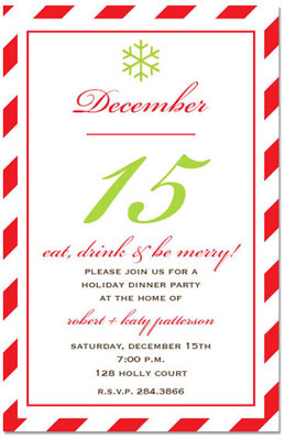 Holiday Invitations by Prints Charming (Merry Merry Holiday)