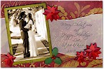 Scrapbook Holiday Photo Cards - Classic Poinsettia