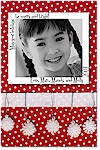 Scrapbook Holiday Photo Cards - Dangling Snowflakes Red