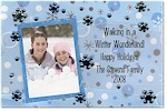 Scrapbook Holiday Photo Cards - Glistening Snowflakes
