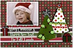 Scrapbook Holiday Photo Cards - Mod Dots
