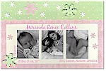 Scrapbook Holiday Photo Cards - Pink and Green Snowflakes