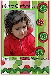 Scrapbook Holiday Photo Cards - Polka Dot Buttons
