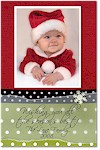 Scrapbook Holiday Photo Cards - Solitaire Snowflake