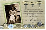 Scrapbook Holiday Photo Cards - Vintage Buttons