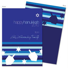 Spark & Spark Holiday Greeting Cards - Bold Stripes and Dreidels