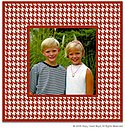 Stacy Claire Boyd Holiday Photo Card - Hot Apple Houndstooth (Blue Trees Album #70107)