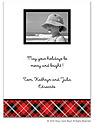 Stacy Claire Boyd Holiday Photo Card - Scotty Dog Tartan (Blue Trees Album #9107)