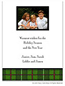 Stacy Claire Boyd Holiday Photo Card - Green Grove Tartan (Blue Trees Album #9108)