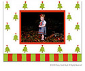 Stacy Claire Boyd Holiday Photo Card - Polka Dotted Pines - Foldover (Blue Trees Album #94151)