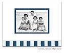 Stacy Claire Boyd Holiday Photo Card - Simple Blue Stripe - Foldover (Blue Trees Album #94152)